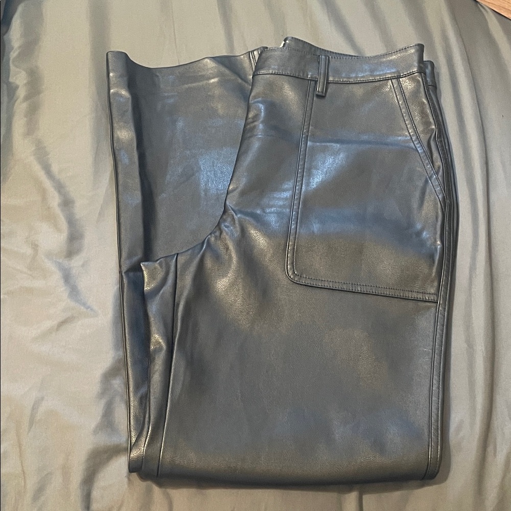 Wilfred Free Faux Leather Black Pants